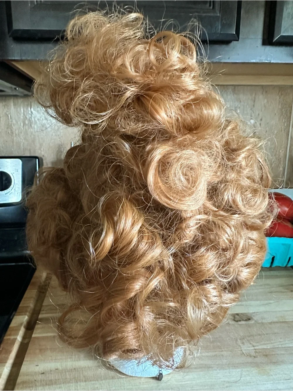 Gibson Girl Style Wig in Strawberry Blonde - Gilded Age Glamour